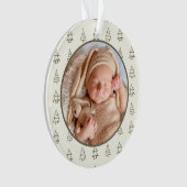 Babys erste Weihnachtsbaume Moderne Elegant Ornament (Vorderseite)