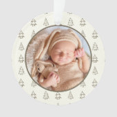 Babys erste Weihnachtsbaume Moderne Elegant Ornament (Vorderseite)