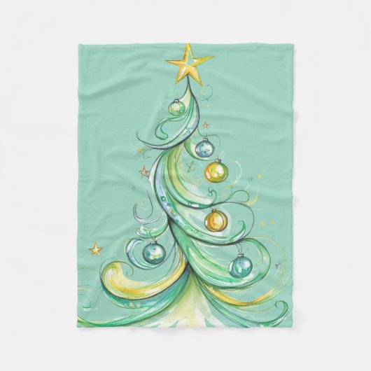 Babys erste Weihnachtsdecke Fleecedecke (Vorderseite)