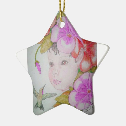 Babys erste Weihnachtsfee Keramikornament (Links)