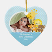 Babys Erste Weihnachtsfeier Foto Ornament Giraffe (Vorne)