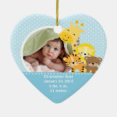 Babys Erste Weihnachtsfeier Foto Ornament Giraffe (Hinten)