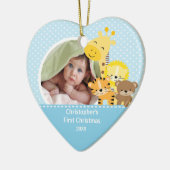 Babys Erste Weihnachtsfeier Foto Ornament Giraffe (Links)