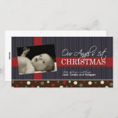 Babys erste Weihnachtsfeier-Fotokarte Feiertagskarte (Vorne/Hinten)