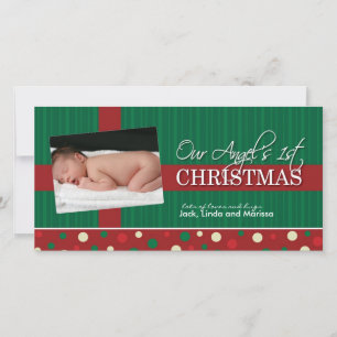 Babys erste Weihnachtsfeier-Fotokarte Feiertagskarte