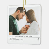 Babys Erste Weihnachtsfeier Geburtserklärung Keramikornament (Links)