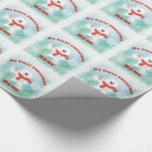 Babys Erste Weihnachtsfeier GIFTWRAP Personalisier Geschenkpapier