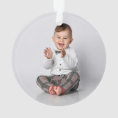 Babys Erste Weihnachtsfeier Keramik Ornament (Rückseite)