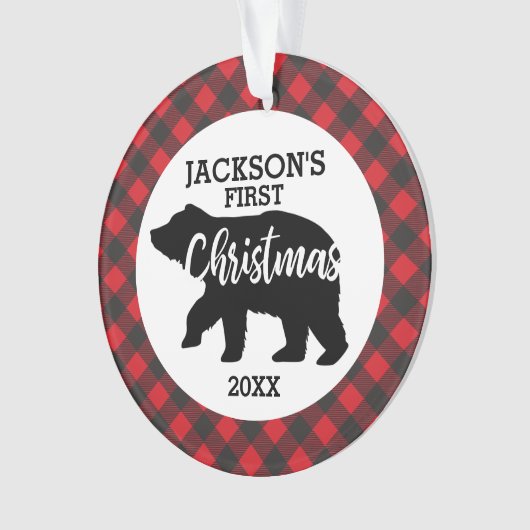 Babys Erste Weihnachtsfeier Keramik Ornament (Vorderseite)