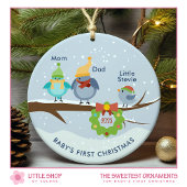Babys Erste Weihnachtsfeier Maßgeschneidertes Foto Keramik Ornament