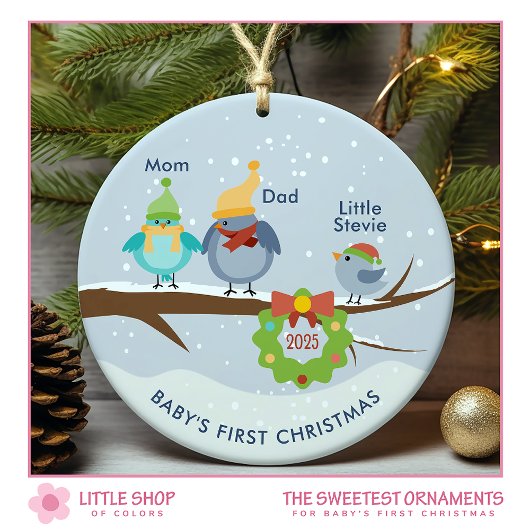 Babys Erste Weihnachtsfeier Maßgeschneidertes Foto Keramik Ornament