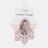 Babys erste Weihnachtsfeier Rosa Ornament (Rechts)