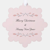 Babys erste Weihnachtsfeier Rosa Ornament (Rückseite)