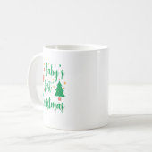 Babys erste Weihnachtsfeier-Tasse Kaffeetasse (Vorderseite Links)