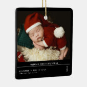 Babys Erste Weihnachtsgeburt Ankündigung Keramikornament (Rechts)