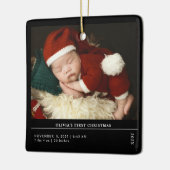 Babys Erste Weihnachtsgeburt Ankündigung Keramikornament (Links)