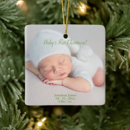 Babys erste Weihnachtsgeburtstage Keramikornament (Baum)