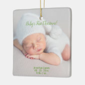 Babys erste Weihnachtsgeburtstage Keramikornament (Links)