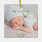 Babys erste Weihnachtsgeburtstage Keramikornament (Vorderseite)