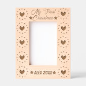 Babys erste Weihnachtskalligraphie Geätzte Rahmen (Vorderseite)
