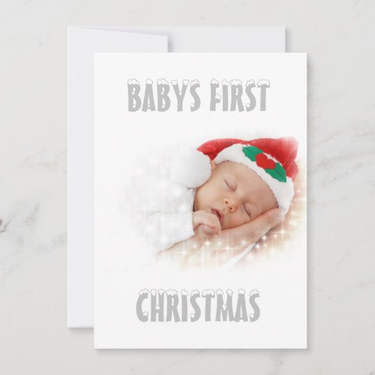 Babys Erste Weihnachtskarte Dankeskarte (Vorderseite)