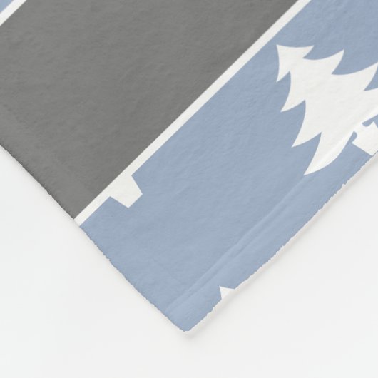 Babys Erste Weihnachtspastel Blau Personalisiert Fleecedecke (Ecke)