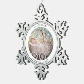 Babys Erste Weihnachtsschneeflocke Zinndekoration Schneeflocken Zinn-Ornament (Rechts)