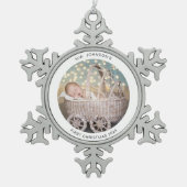 Babys Erste Weihnachtsschneeflocke Zinndekoration Schneeflocken Zinn-Ornament (Vorderseite)