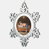 Babys Erste Weihnachtsschneeflocke Zinndekoration Schneeflocken Zinn-Ornament (Rechts)