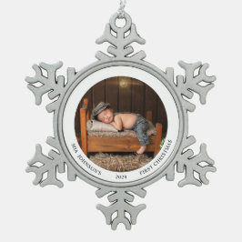 Babys Erste Weihnachtsschneeflocke Zinndekoration Schneeflocken Zinn-Ornament