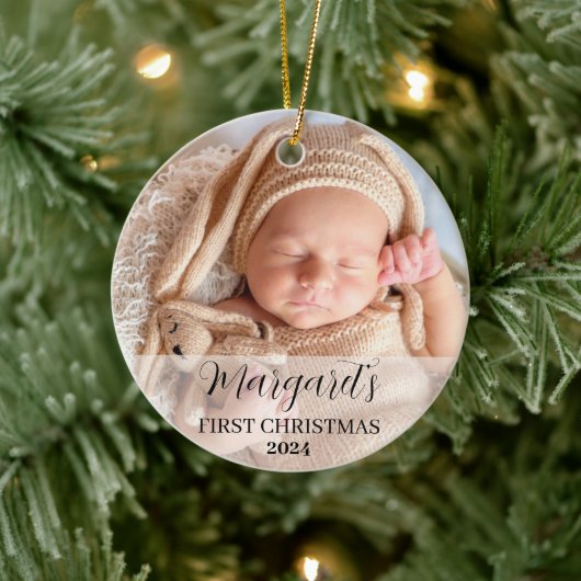 Babys erste Weihnachtsschrift Moderne Elegant Keramik Ornament (Baum)