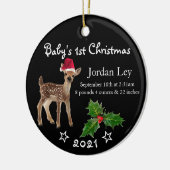 Babys Erste Weihnachtszeit Hirsche Keramik Ornamen Keramik Ornament (Links)