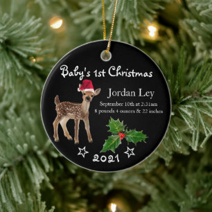 Babys Erste Weihnachtszeit Hirsche Keramik Ornamen Ornament