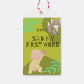 Babys erste Worte Geschenkanhänger (Rückseite)
