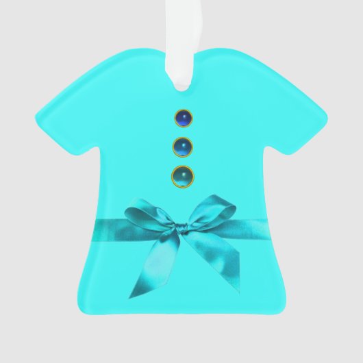 BABYS ERSTER CHRISTMAS Blue Ribbon Baby Boy Ornament (Vorderseite)