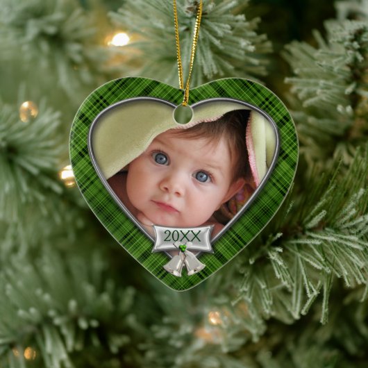 Babys erster Foto-Rahmen Keramikornament (Baum)