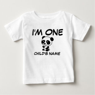 BABYS ERSTER GEBURTSTAG (ALTER 1) Personalisiert Baby T-shirt