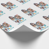 Babys erster Geburtstag. Geschenkpapier (Ecke)