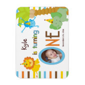 Babys erster Geburtstag individualisierbares Gastg Magnet (Vertikal)