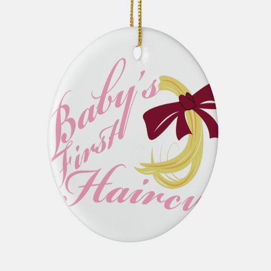 Babys erster Haarschnitt Keramik Ornament (Rechts)