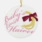 Babys erster Haarschnitt Keramik Ornament (Vorne)