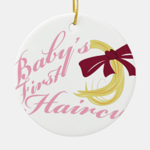 Babys erster Haarschnitt Keramik Ornament