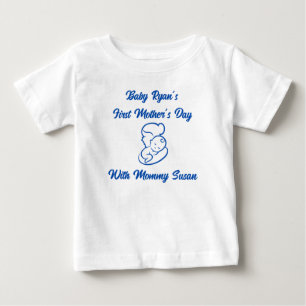 BABYS ERSTER MUTTERTAG MIT MAMA SILHOUETTE BABY T-SHIRT