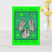 babys erster St. patricks Tag Karte (Gelbe Blume)