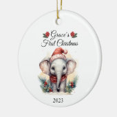 Babys erster Weihnachtsaffe Keramik Ornament (Links)