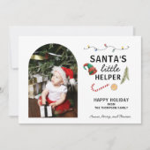 Babys erster Weihnachtsrahmen Niedlich Feiertagskarte (Vorderseite)