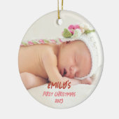 Babys erster Weihnachtsstar & Herz Keramik Ornament (Links)