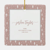 Babys erster Weihnachtsweihnachtsbummel Individuel Keramikornament (Rückseite)