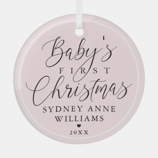 Babys erster Weihnachtsweihnachtsbummel Individuel Ornament Aus Glas (Vorderseite)