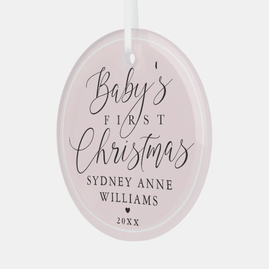 Babys erster Weihnachtsweihnachtsbummel Individuel Ornament Aus Glas (Vorderseite links)